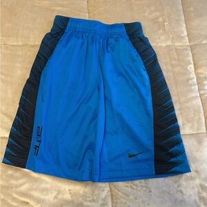 Nike Elite Blue Athletic Basketball Shorts Size Youth Medium